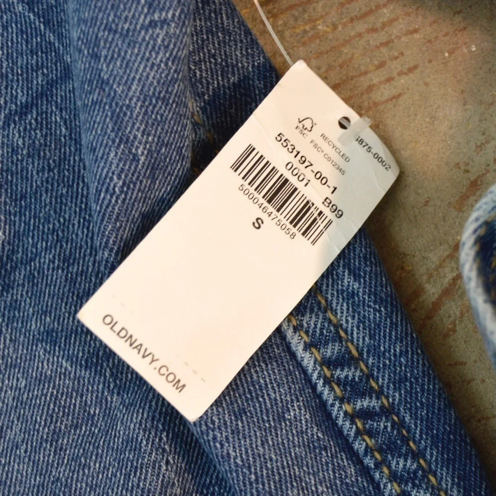 NWT Old Navy Distressed Medium Wash‎ Denim Jacket Built-In Flex, Small